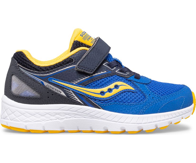 Kids' Saucony Cohesion 14 A/C Sneakers Blue / Yellow | Singapore 836RVDW